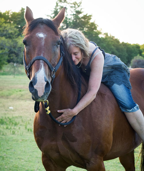 Debbie Sayre with Horse